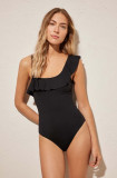 Women&#039;secret costum de baie dintr-o bucată PERFECT FIT 1 culoarea negru, cupa usor rigidizata, 5527097
