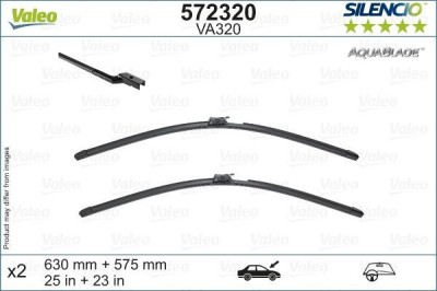 Lamela stergator Silencio Aquablade Mercedes Clasa S (W222), 08.2013-2020, montare fata, stanga+dreapta, 630+575 mm; incalzit; , VALEO foto