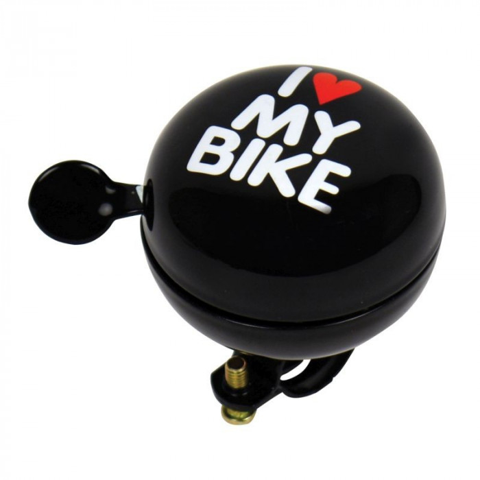Claxon bicicleta I Love My Bike negru 80mm , sonerie bicicleta AutoDrive ProParts