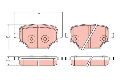 TRW GDB2410 set placute frana,frana disc foto
