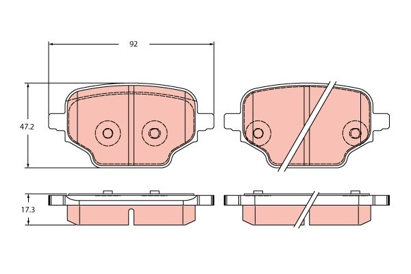 TRW GDB2410 set placute frana,frana disc