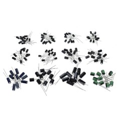 Set Condensatore electrolitice aluminiu, 12 valori, 120 bucati