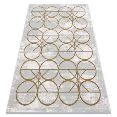 Exclusiv EMERALD covor 1010 glamour, stilat, cercuri cremă / aur, 180x270 cm foto