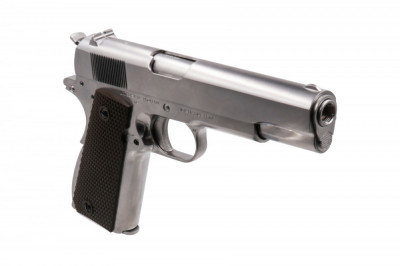 Replica pistol Colt 1911 GBB CO2 Full Metal Cybergun Silver foto