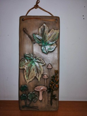 Placa tablou ceramica aplica perete Dagny Zachrisson Christina keramik Suedia foto