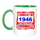 Cana maner verde personalizata Fabricat in 1946 toate piesele sunt originale, INOVATIX&reg;. 330ml