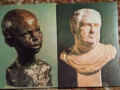 CARTE POSTALA ILUSTRATA,C.BRANCUSI-CAP DE COPIL / NECIRCULATA+ VITELIUS BONUS foto