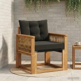 vidaXL Canapea Medie pentru Exterior Lemn Solid de Acacia natural 3438876