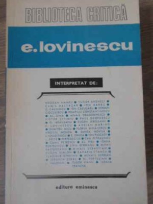 E. LOVINESCU INTERPRETAT-COLECTIV-116111 foto