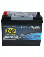 Baterie auto ZAP CARBON EFB Japan Start &amp;amp; Stop 70Ah borna inversa foto