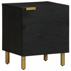 vidaXL Noptieră, negru, 40x33x46 cm, lemn masiv de mango 4017644
