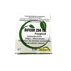 Difcor 250EC 5 ml, fungicid sistemic, Globalchem/Solarex (Mar, Par, Telina, Gutui, Piersic, Cais, Prun, Morcov, Pastarnac, Nap, Sfecla de zahar, Sfecl