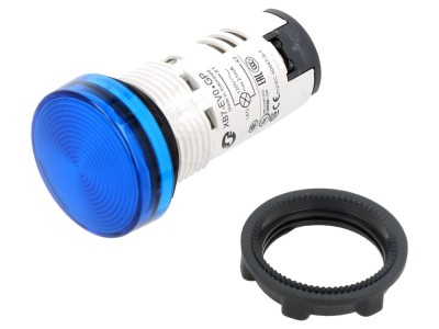 Lumină de control LED 120V, albastră foto