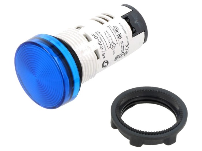Lumină de control LED 120V, albastră