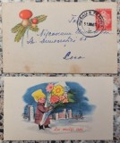 Felicitare anii '60 in plicul original