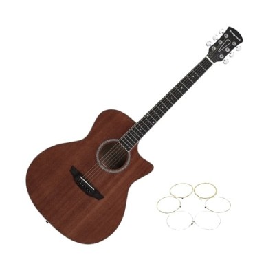 Chitara clasica din lemn 4/4, set de corzi aurii inclus, 95 cm foto