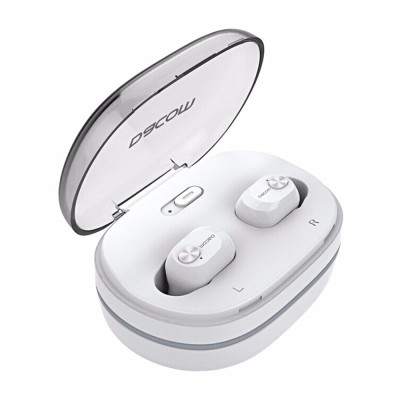 Casti Bluetooth Dacom K6H Pro TWS, Bluetooth 5.0, True Wireless Stereo Pentru iOS si Android, HD Mic, Alb foto