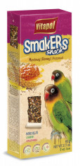 Vitapol Smakers batoane pentru papagali amorezi - miere, 2 bucăţi foto
