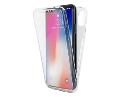 Husa 360 Grade Full Cover Silicon iPhone Xs Max Transparenta foto