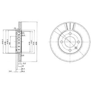 Disc frana VW LUPO (6X1, 6E1) (1998 - 2005) KRIEGER 0950004023 foto