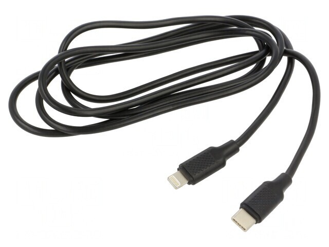 Cablu USB-C la Lightning 1m Negru 36W