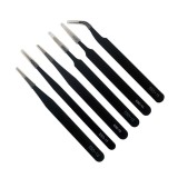 Set 6 Pensete Antistatice ESD Precizie Otel Inoxidabil Negru Electronica Ceasornicarie Bijuterie EDS10, EDS11, EDS12, EDS13, EDS14, EDS15