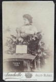 Fotografie Carton Sepia Marioara Carp Slanic 1896 16x11cm Jassy Sanchette Fotograf Curtea Regala