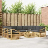 vidaXL Set de canapele de exterior 8 pcs Alb și Antracit 3392562