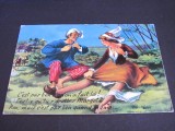 Carte Poștală Umoristică Vintage Franța &ndash; &quot;Margot și Marinarul&quot;