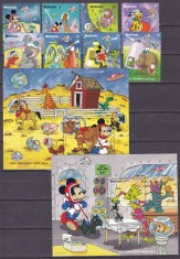 Redonda 1989 Disney cosmos serie + 2 colite MNH foto