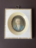 Cumpara ieftin Raritate !!! Pictura de secol 19 incadrata intr-o rama din FILDES (2), Portrete, Ulei, Realism