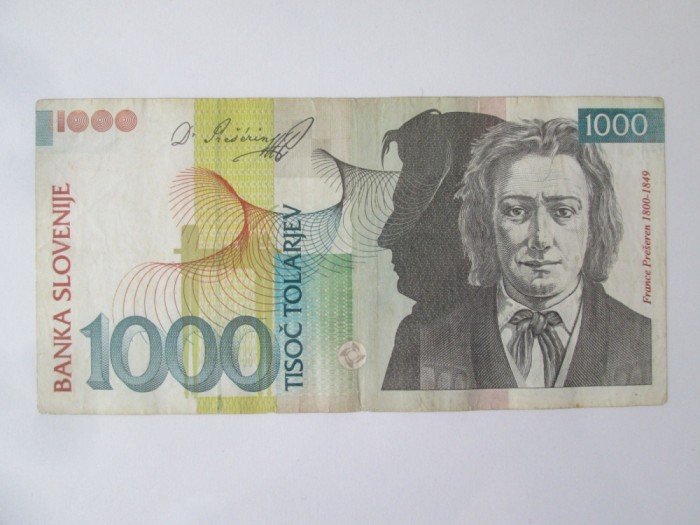 Slovenia 1000 Tolarjev 1993 in stare buna