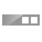 Cumpara ieftin Panou 2 Intrerupatoare Simple cu Touch si 2 Prize Din Sticla LUXION SmartElectro IntelligentHouse