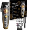 Masina de Tuns Profesionala BIRAI ROULETTE, Motor 9000 RPM, Lame Titan DLC, Incarcare Wireless &amp; USB, Afisaj LED, Rezistenta la Apa, Autonomie 300 Min