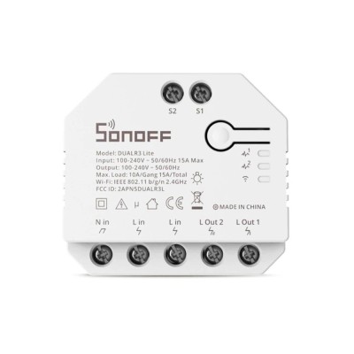 Releu Sonoff Dual R3 Lite cu 2 canale, Programari, Wi-Fi 2.4 GHz SmartElectro IntelligentHouse foto