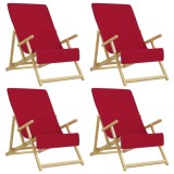 Cumpara ieftin Prosoape de plaja, 4 buc., visiniu, 60x135 cm, textil, 400 GSM