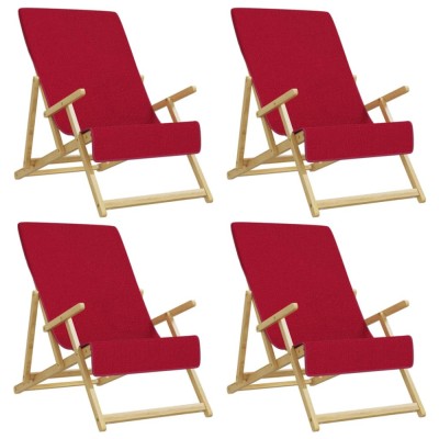 Prosoape de plaja, 4 buc., visiniu, 60x135 cm, textil, 400 GSM foto