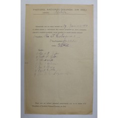 PROCES VERBAL CU OCAZIA CONSTITUIRII UNUI COMITET AL PARTIDULUI NATIONAL - TARANESC DIN DOLJ , COMUNA ISALNITA , 24 IANUARIE 1938