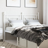 VidaXL Tăblie de pat metalică, alb, 135 cm