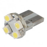 20 X Bec Auto Cu Led T10 1210 Cu 4 SMD Alb 12V JSUN37 Pret / 20 Buc 090221-2, General