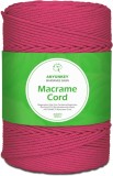 Rola de macrame pentru mestesuguri ANYUNKEY, bumbac, cyclam, 400m x 3 mm