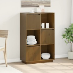 Gossi dulap inalt, maro miere, 74x35x117 cm, lemn masiv de pin