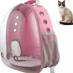 Rucsac transport pisici si caini 42x34x25 cm, Material ABS+PC, Roz