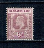 Insulele Cayman 1908 - Uzual George VII, 6p, nestampilat