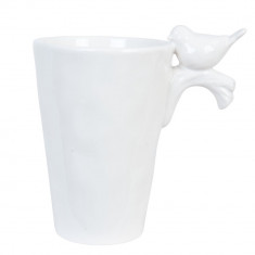 Cana ceramica alba Bird 13*9*12 cm - 0,35 L foto