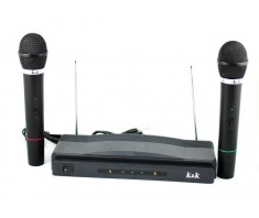 Set 2 microfoane wireless semiprofesionale K&amp;K AT-306