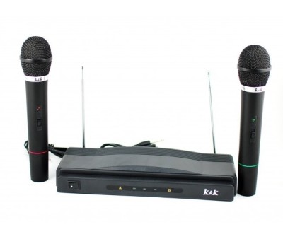 Set 2 microfoane wireless semiprofesionale K&amp;amp;K AT-306 foto