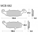 Placute frana Kawasaki ER-6F 650 E FF EX650E EX650EEDA17754 - 2015 TRW MCB682 Cod Produs: MX_NEW 7873185MA