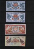 Set 8 bancnote Bhutan, Asia