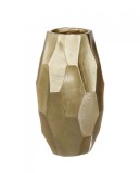Vaza decorativa, aurie cu model asimetric, 15x15x27 cm